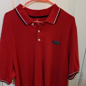 Vintage air jordan solid red polo shirt